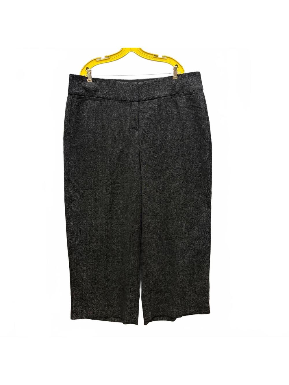 Lane Bryant The Allie Wide Leg Trouser Pants Size 20S Heather Black Office NWT